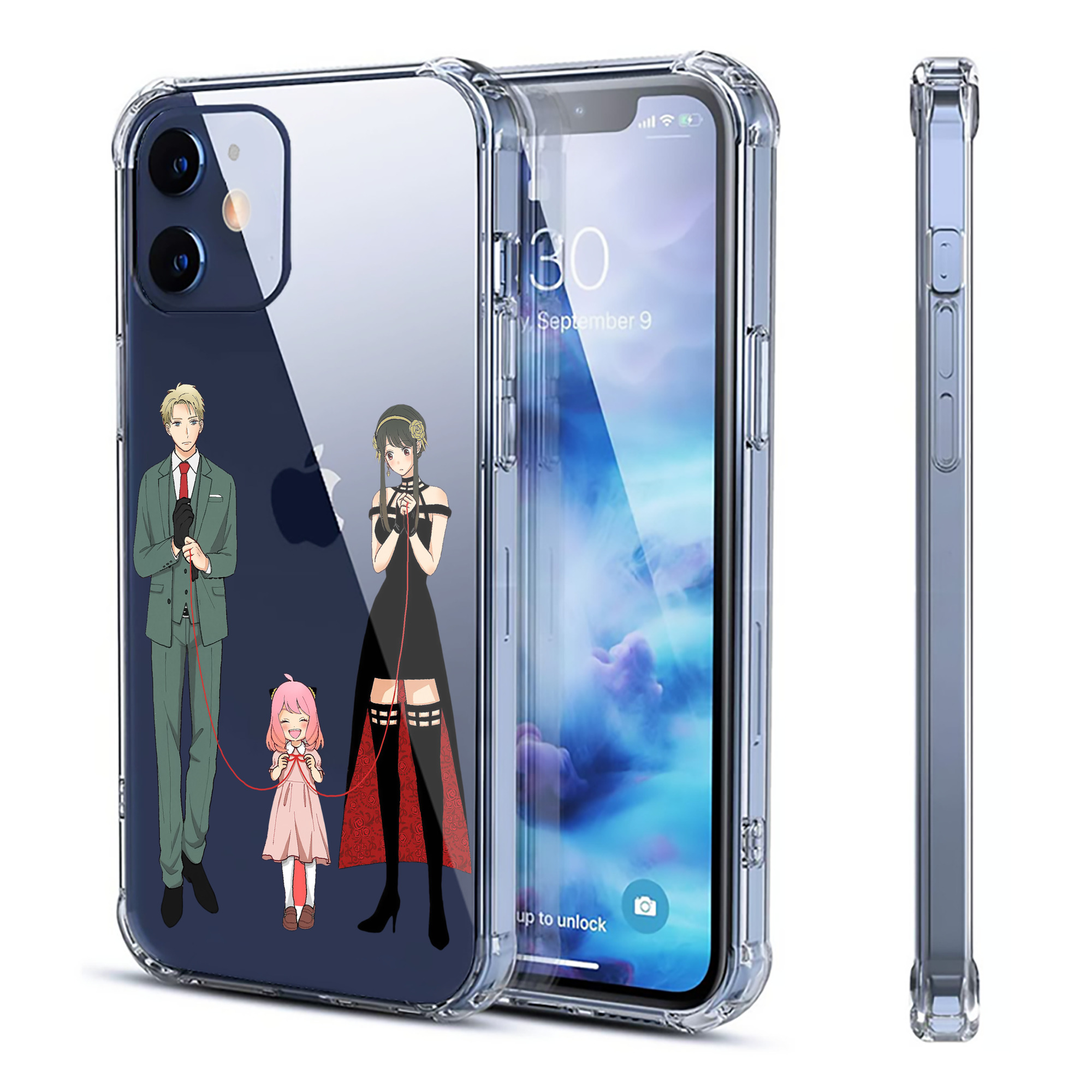 （画像用） SPY×FAMILY间谍家家酒 【iPhone 12シリーズ対応】透明スマホケース（クリアソフトケース）